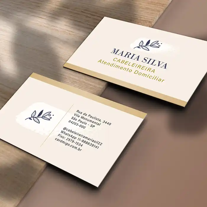 business card for beauty professional